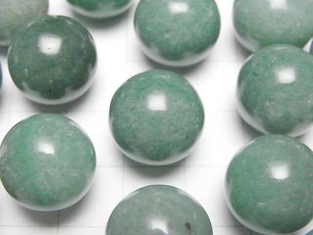 [Video] Green Aventurine Sphere, Round 15mm 3pcs