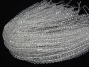 [Video]High Quality! Crystal (Smelted Quartz) AAA Faceted Button Rondelle 9x9x6mm half or 1strand beads (aprx.15inch/36cm)