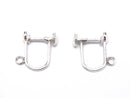 Silver925 Earring Parts with Ring No Coating 1pair (2 pieces)