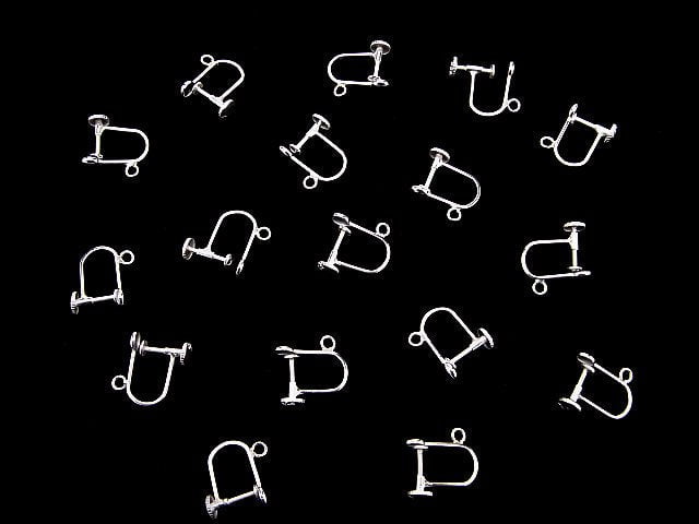 Silver925 Earring Parts with Ring No Coating 1pair (2 pieces)