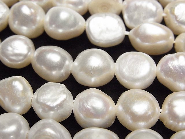 [Video] Fresh Water Pearl AA++ Baroque 8-9mm White 1strand beads (aprx.13inch/33cm)