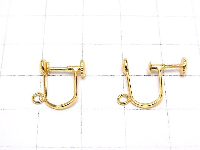 [Video] Silver925 Earring Parts with Ring 18KGP 1pair (2 pieces)