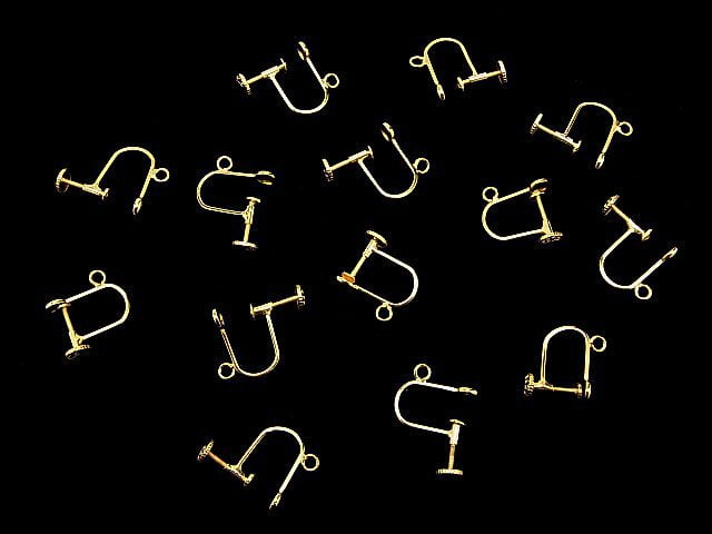 [Video] Silver925 Earring Parts with Ring 18KGP 1pair (2 pieces)