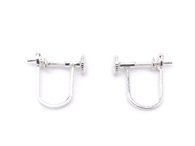 Silver925 earring parts with eyelets, no coating, 1 pair (2 pieces)