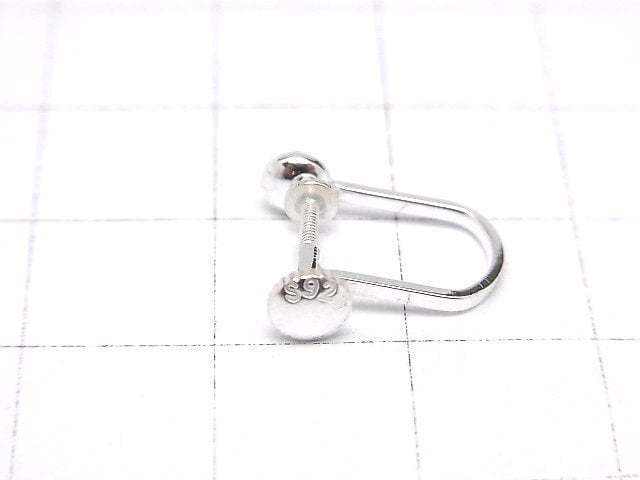 Silver925 earring parts with eyelets, no coating, 1 pair (2 pieces)