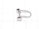 Silver925 Earring Parts with Heaton Rhodium Plated 1pair (2 pieces)