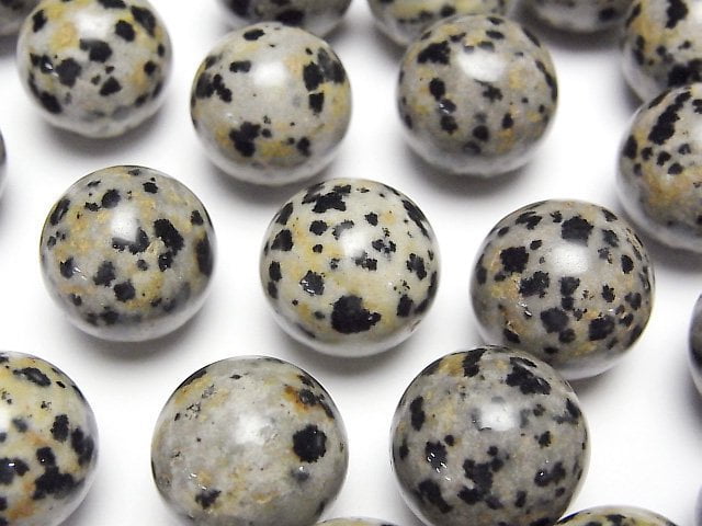 [Video] Dalmatian Jasper Sphere, Round 15mm 3pcs