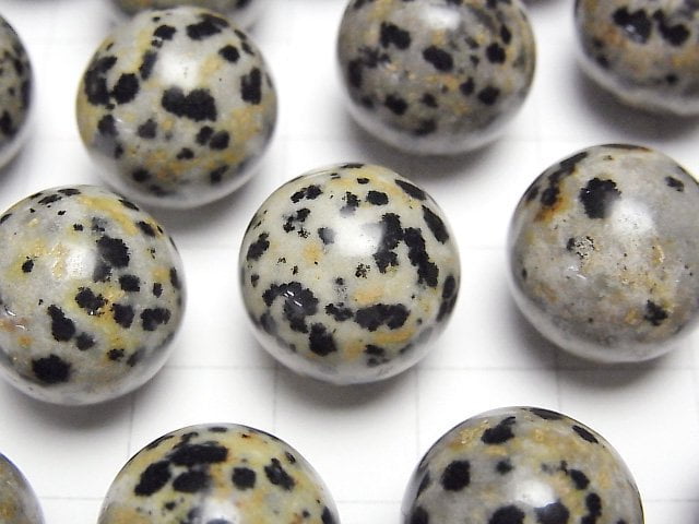 [Video] Dalmatian Jasper Sphere, Round 15mm 3pcs