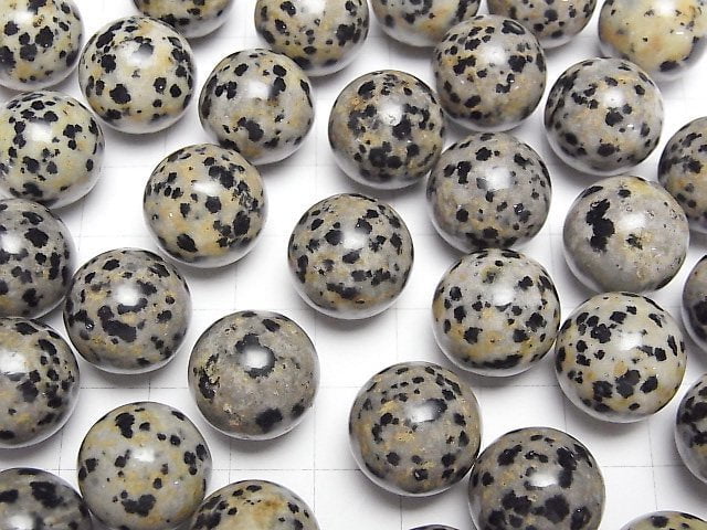 [Video] Dalmatian Jasper Sphere, Round 15mm 3pcs