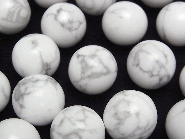 [Video] Howlite Magnesite Sphere, Round 15mm 3pcs