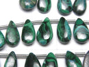 [Video] Chrysocolla Malachite Pear shape (Smooth) 1 strand beads (aprx.6inch/16cm)