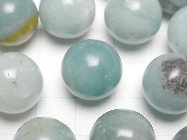 [Video] Amazonite AA Sphere, Round 15mm 3pcs