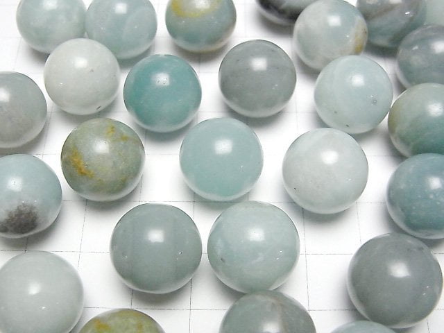 [Video] Amazonite AA Sphere, Round 15mm 3pcs