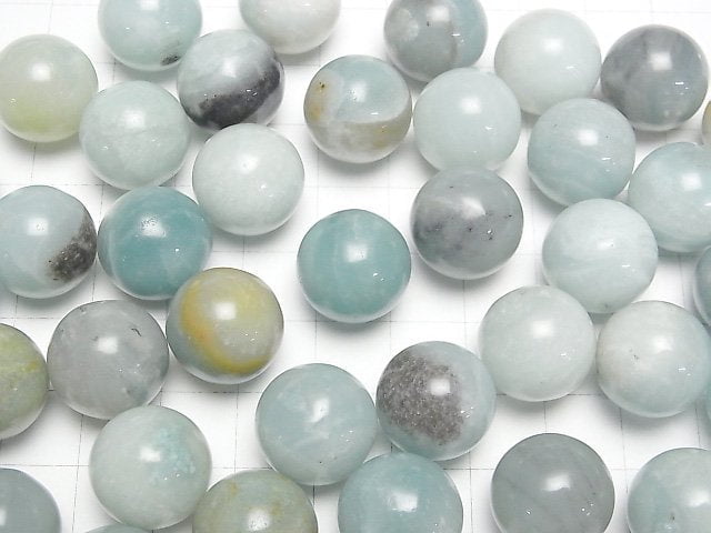 [Video] Amazonite AA Sphere, Round 15mm 3pcs