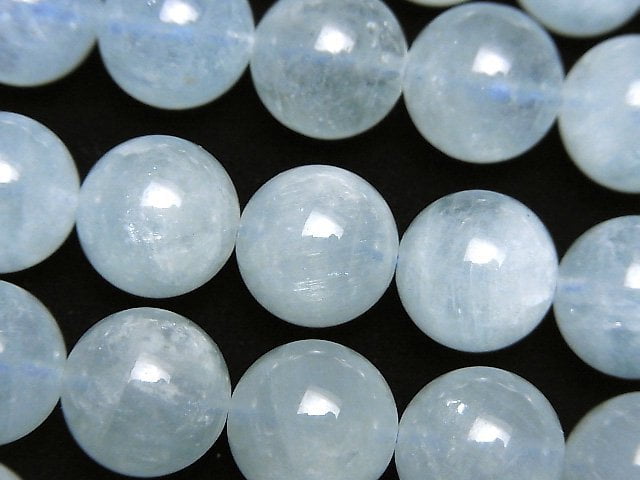 [Video] Mozambique Aquamarine AA++ Round 12mm half or 1strand beads (aprx.15inch/36cm)