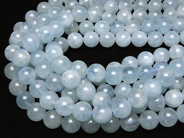 [Video] Mozambique Aquamarine AA++ Round 12mm half or 1strand beads (aprx.15inch/36cm)