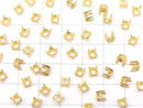 [Video]Silver925 Frame Round Faceted 4mm [No Ring] 18KGP 1pc