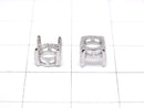 [Video]Silver925 Frame Round Faceted 6mm [No Ring] Rhodium Plated 1pc