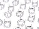 [Video]Silver925 Frame Round Faceted 10mm [No Ring] Rhodium Plated 1pc
