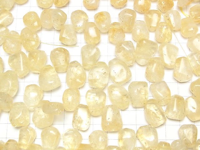 Citrine AA Faceted Nugget  Top Side Drilled Hole  1/4-1strand beads (aprx.13inch/33cm)