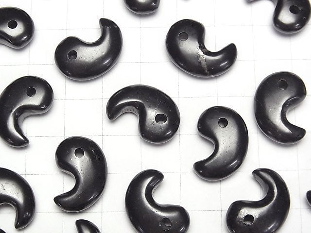 [Video] Shungite AA++ Comma Shaped Bead 20x13mm 1pc