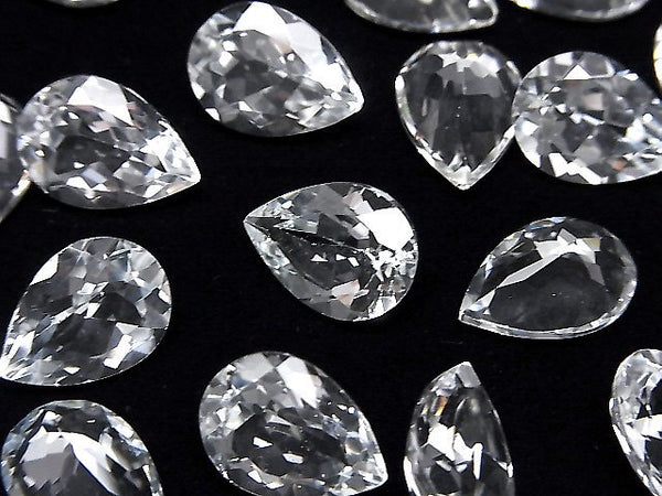 [Video]High Quality White Topaz AAA Loose stone Pear shape Faceted 14x10mm 1pc