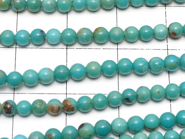 [Video]Turquoise AA+ Round 3mm 1strand beads (aprx.15inch/37cm)