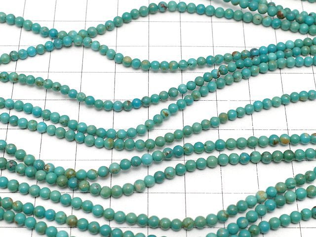 [Video]Turquoise AA+ Round 3mm 1strand beads (aprx.15inch/37cm)