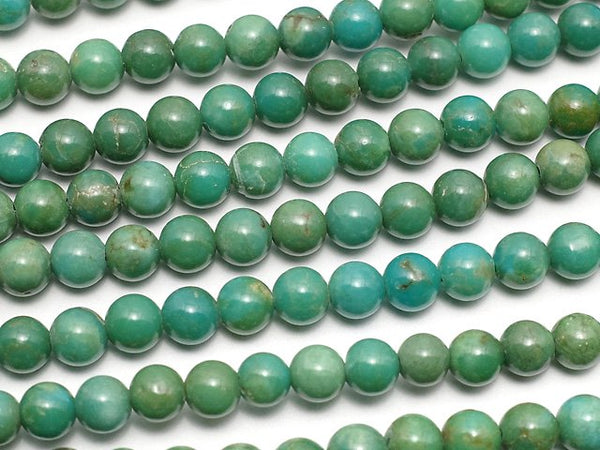 [Video]Turquoise AAA- Round 4mm half or 1strand beads (aprx.15inch/37cm)