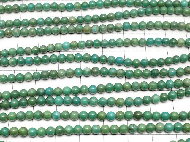 [Video]Turquoise AAA- Round 4mm half or 1strand beads (aprx.15inch/37cm)