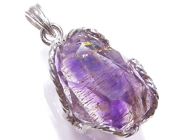 [Video][One of a kind] Amethyst Elestial AAA Pendant Silver925 NO.6