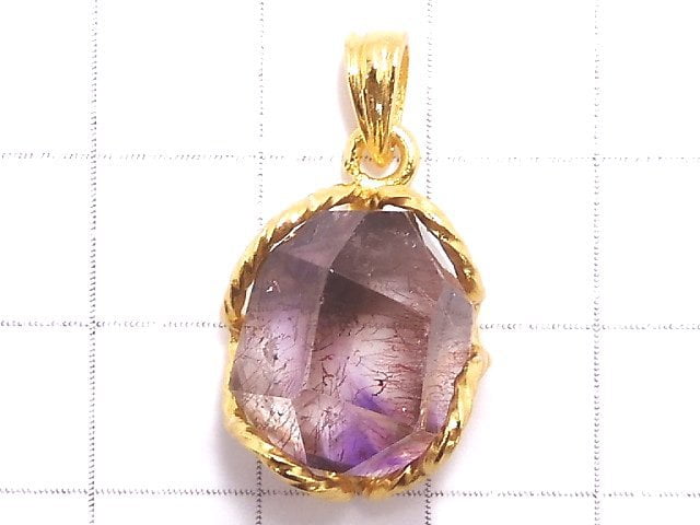 [Video][One of a kind] Amethyst Elestial AAA Pendant 18KGP NO.11