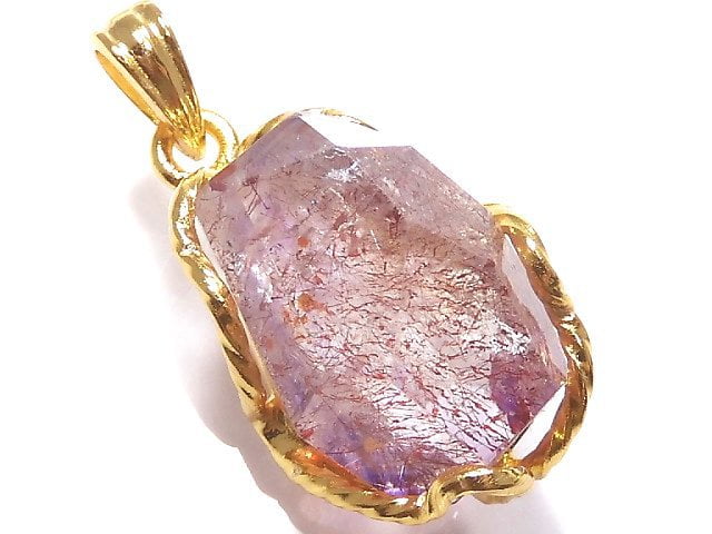 [Video][One of a kind] Amethyst Elestial AAA Pendant 18KGP NO.14