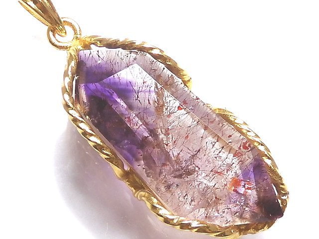 [Video][One of a kind] Amethyst Elestial AAA Pendant 18KGP NO.20