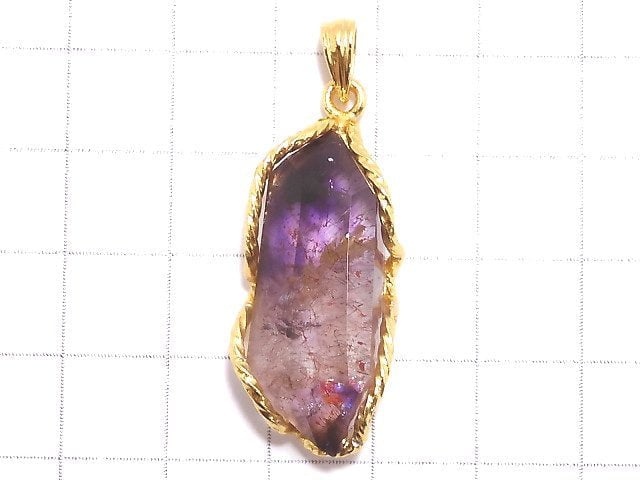 [Video][One of a kind] Amethyst Elestial AAA Pendant 18KGP NO.20