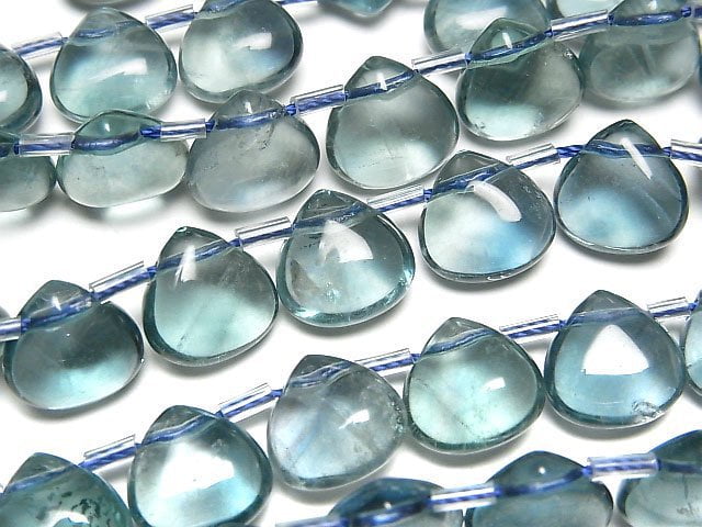 [Video] Blue green Fluorite AA++ Chestnut (Smooth) 10x10mm 1strand beads (aprx.7inch/18cm)