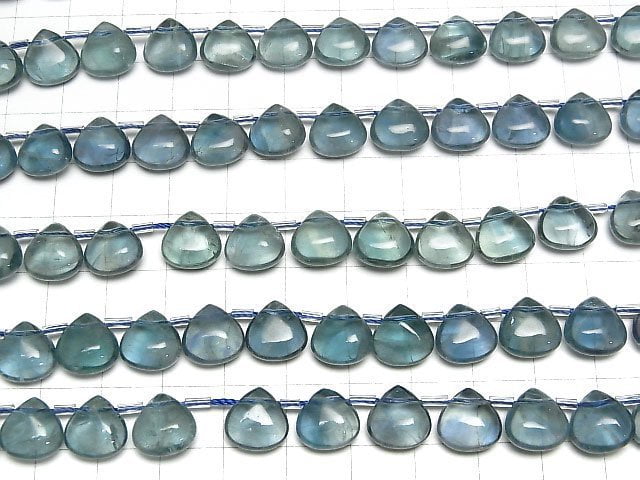 [Video] Blue green Fluorite AA++ Chestnut (Smooth) 10x10mm 1strand beads (aprx.7inch/18cm)