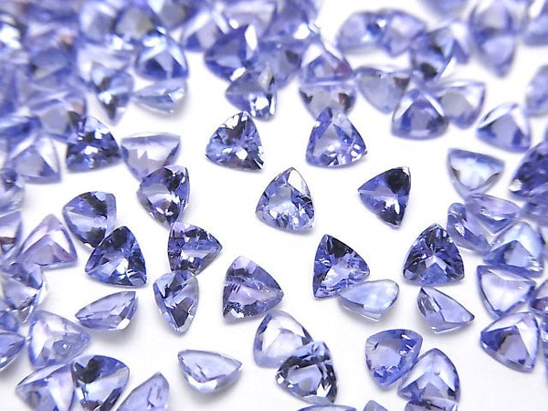[Video]High Quality Tanzanite AAA Loose stone Triangle Faceted 4x4mm 2pcs