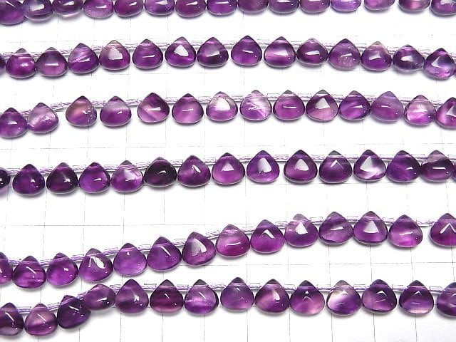 [Video] Purple Fluorite AA++ Chestnut (Smooth) 8x8mm 1strand beads (aprx.7inch/19cm)