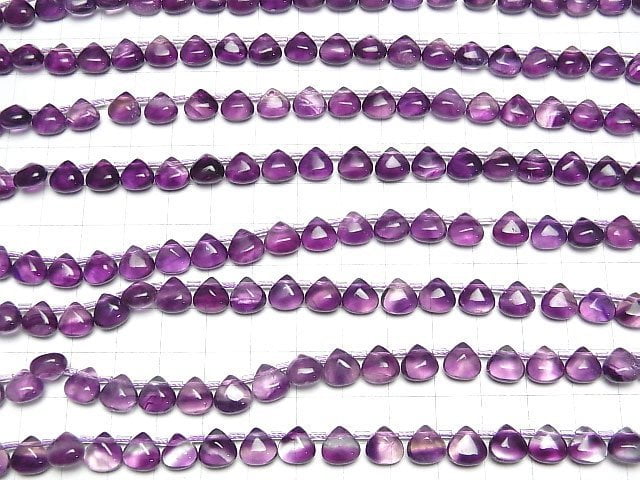 [Video] Purple Fluorite AA++ Chestnut (Smooth) 8x8mm 1strand beads (aprx.7inch/19cm)