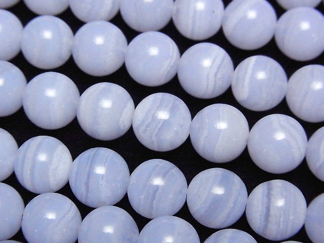 [Video]Blue Lace Agate AAA Round 8.5mm 1/4 or 1strand beads (aprx.15inch/36cm)