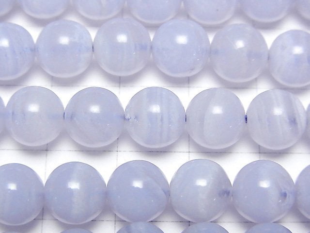 [Video]Blue Lace Agate AAA Round 8.5mm 1/4 or 1strand beads (aprx.15inch/36cm)