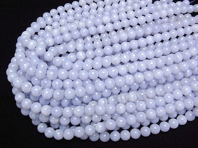 [Video]Blue Lace Agate AAA Round 8.5mm 1/4 or 1strand beads (aprx.15inch/36cm)