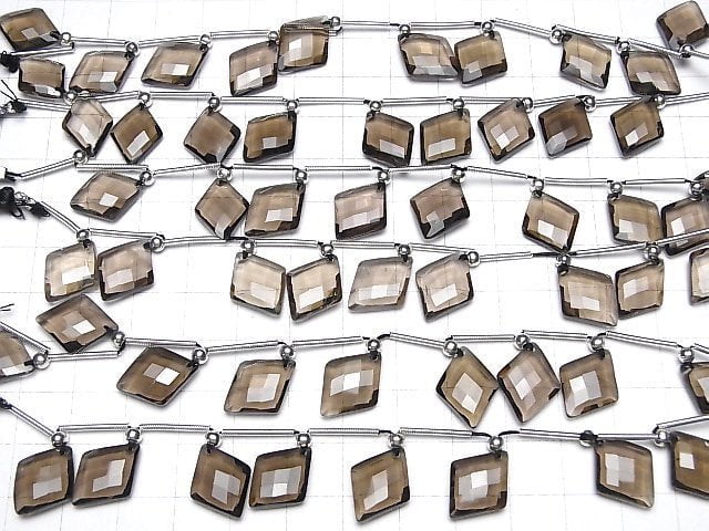 [Video] High Quality Smoky Quartz AAA Diamond Shape 1strand (8pcs )