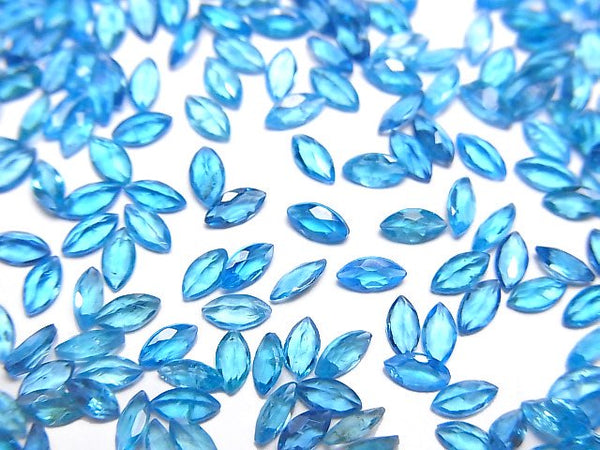 [Video]High Quality Neon Blue Apatite AAA- Loose stone Marquise Faceted 4x2mm 10pcs
