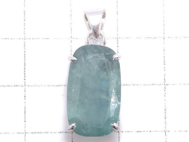 [Video][One of a kind] Aqua Kyanite AAA- Pendant Silver925 NO.8