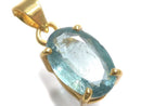 [Video][One of a kind] Aqua Kyanite AAA- Pendant 18KGP NO.14