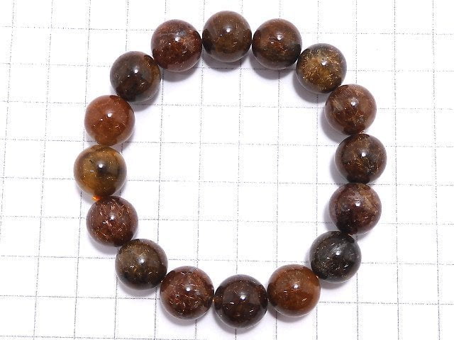 [Video][One of a kind] Multicolor Rutilated Quartz AAA-Round 13mm Bracelet NO.422