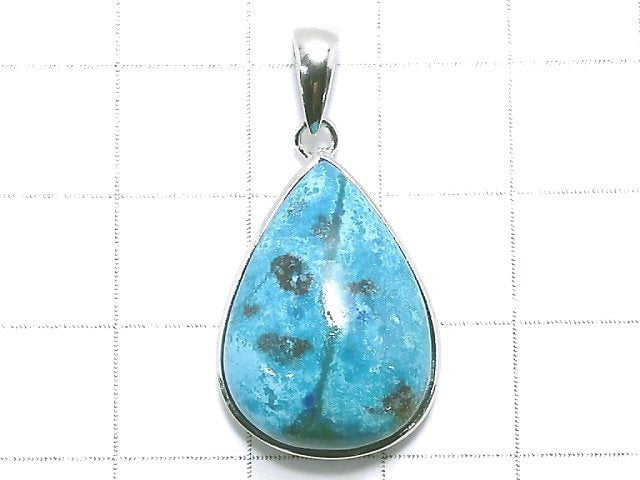 [Video][One of a kind] Chrysocolla AAA Pendant Silver925 NO.9