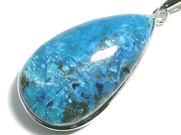 [Video][One of a kind] Chrysocolla AAA Pendant Silver925 NO.16